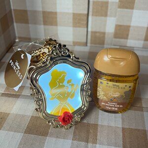 NWT Disney Bath & Body Works Belle-Beauty and the Beast Hand Sanitizer & Holder